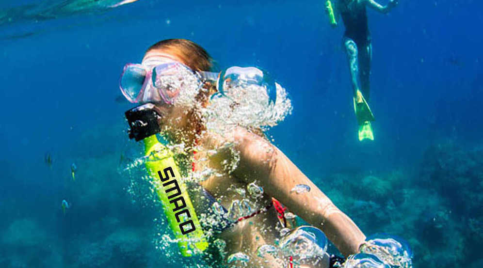 DIDEEP 1L/2L Diving Scuba Snorkel Tanks Oxygen Cylinder Set